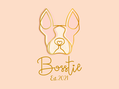 Bosstie logo custom logo doglogo hand drawn logos handdrawn logo logodesign logodesigner logodesigners logodesigns logos luxury logo
