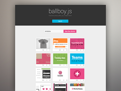 Introducing ballboy.js application javascript page portfolio ui ux website widget