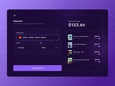 Daily UI 02 - Credit card checkout page checkout dailyui design ui
