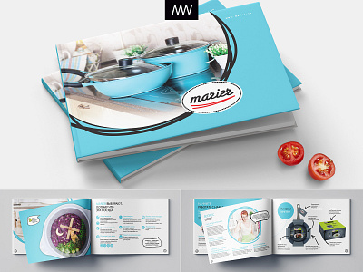 Booklet catalogue for Marier booklet branding catalogue design materials sales