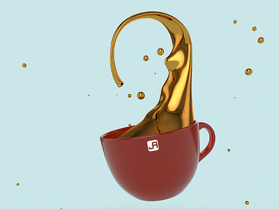 Gold Coffee 3d 3dmodeling cinema4d coffee gold