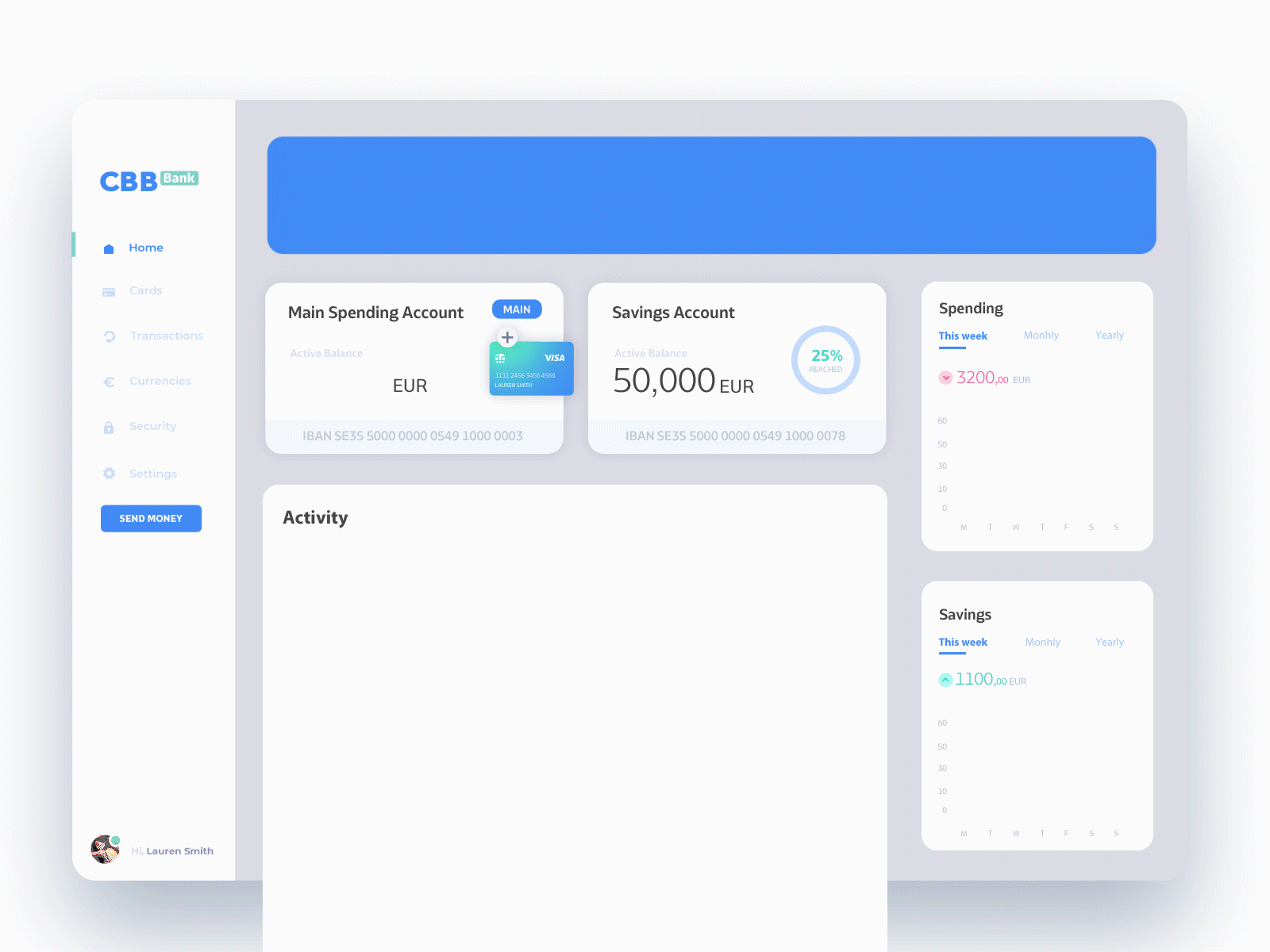 Banking Dashboard banking banking app bankingapp dashboard dashboard app dashboard design dashboard ui finance finance app finances flatdesign minimalistic ui ux