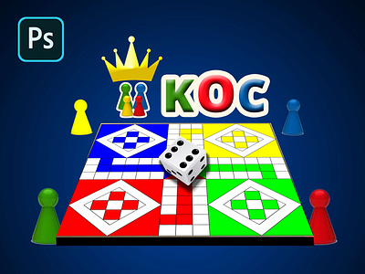 KOC Ludo game logo design