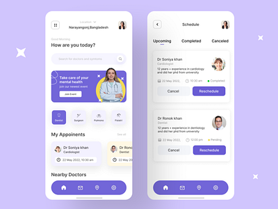 Online Doctor Consultation App adobe photoshop appdesign branding creative design dailyui design doctor app figma pharmacy app ui uidesign ux