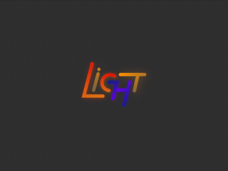 Light animation design motion graphics text typrography