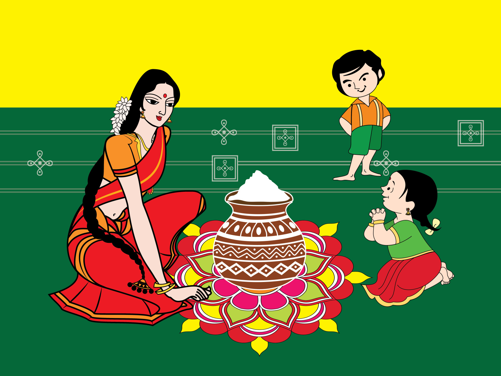 Sankranti iLLUSTARTION by vivek on Dribbble