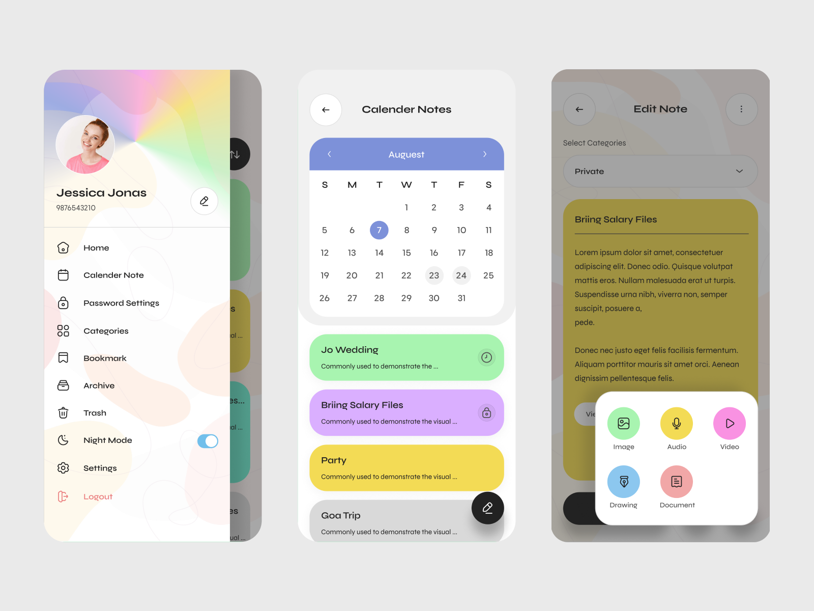 Sticky Note app by sandeep chandra on Dribbble