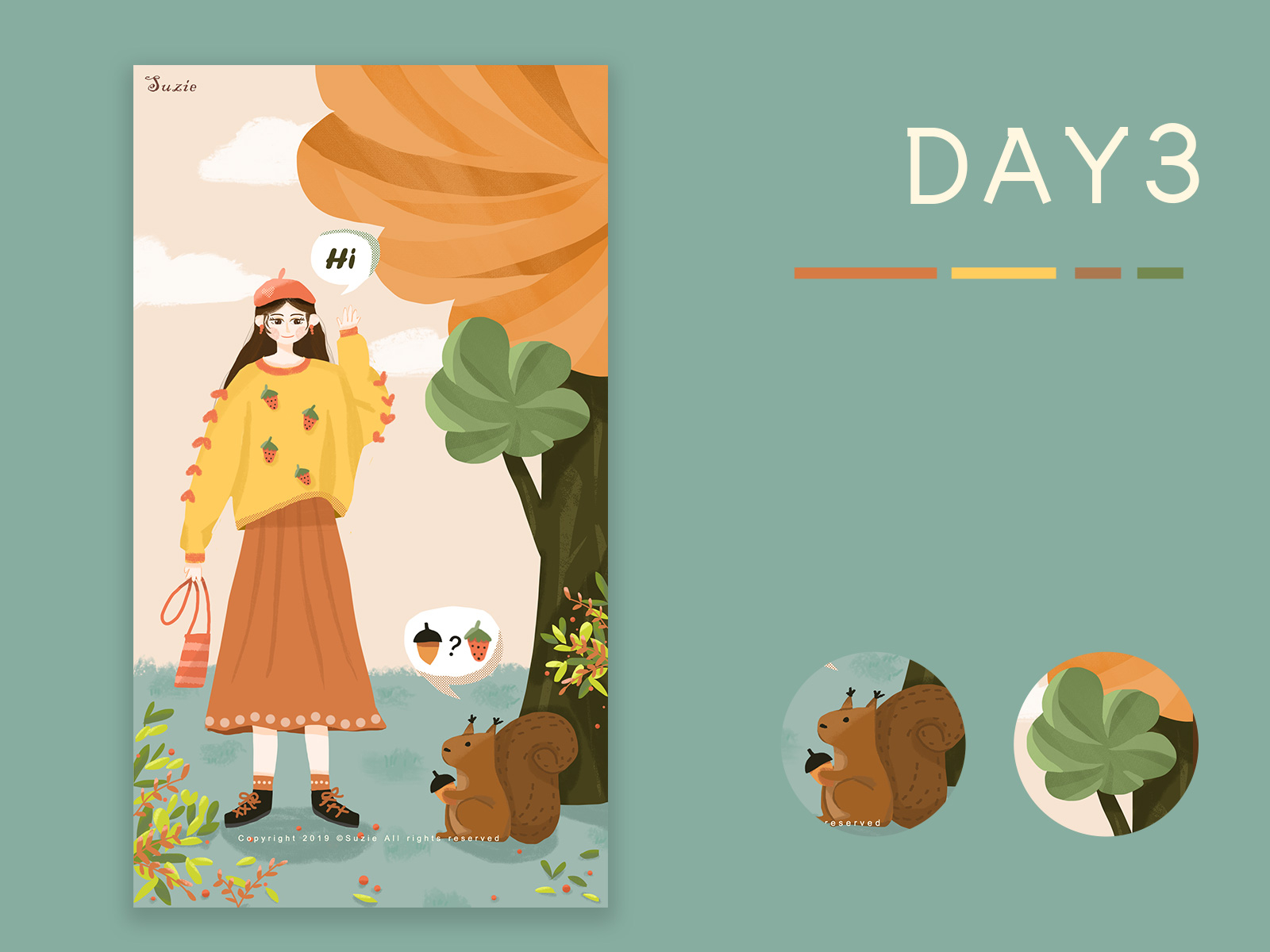 Cute Girl And Her Cute Pet3 By Suzie On Dribbble