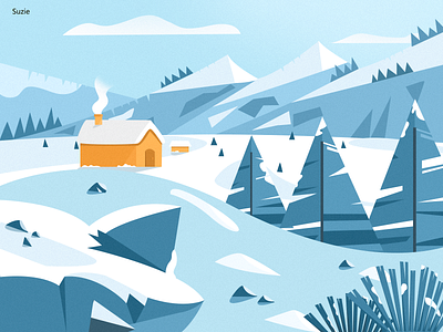 Snow design illustration