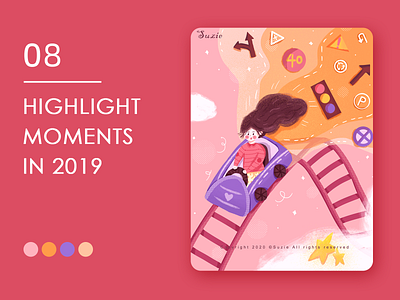 Highlight moments in 2019（8） design illustration illustrator life lifestyle 扁平 手绘 插画