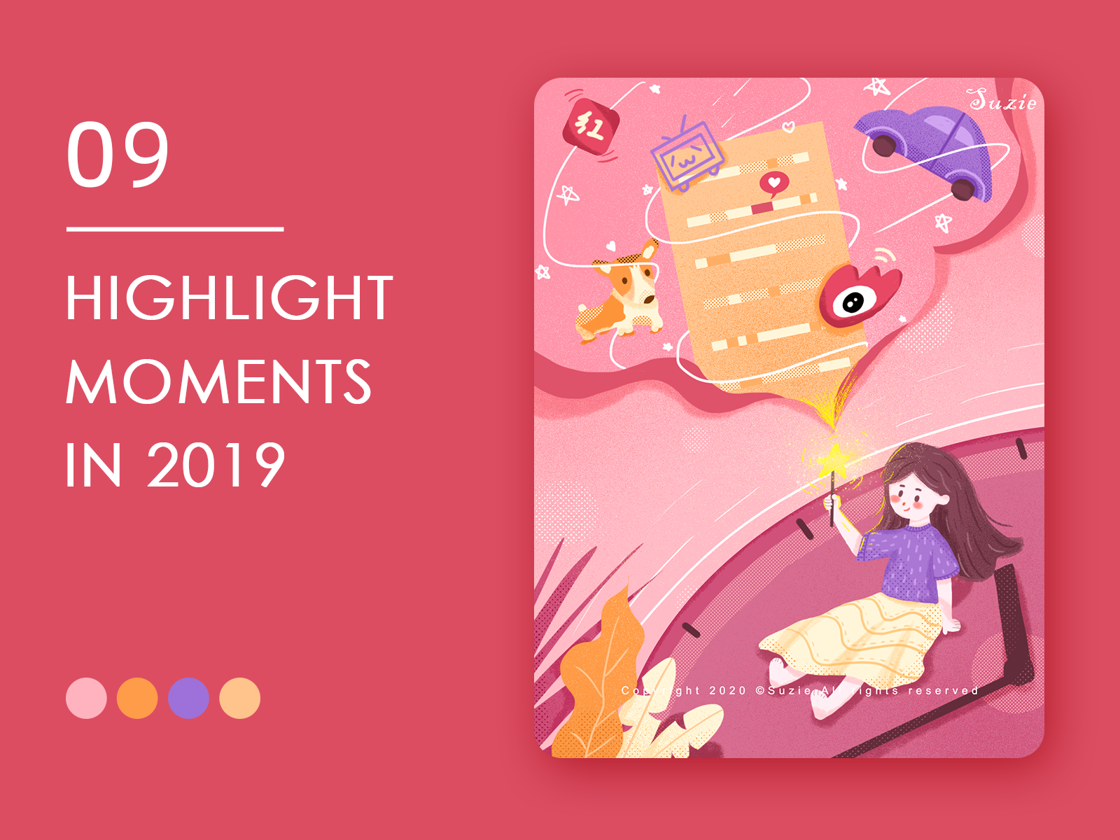 Highlight moments in 2019（9） design illustration illustrator life lifestyle 扁平 手绘 插画