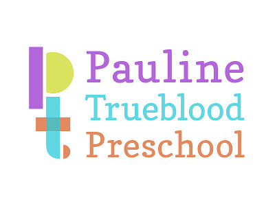 Preschool Logo Concept branding cute design identity logo type typography vector