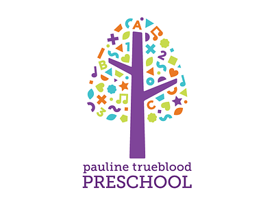 Preschool Logo branding education icon illustration logo preschool shapes