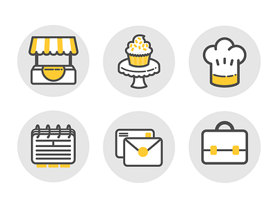 (Old) Bakery Icons design flat icons illustration ui web