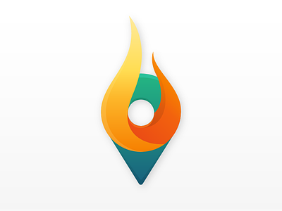 Campus Watch Beacon app branding fire icon logo map mark marker symbol