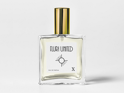 Fluri United branding cosmetics design label logo perfume print typography