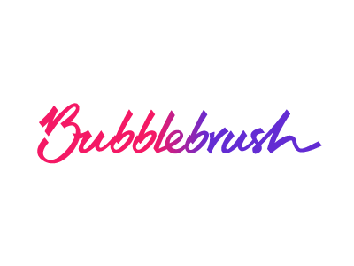 Bubblebrush bubblebrush lettering logo