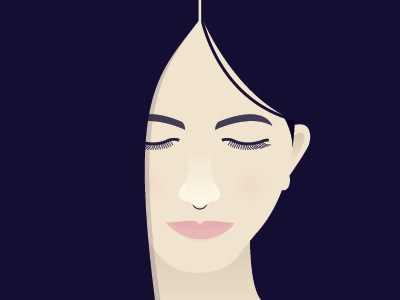 Face with closed eyes character face flat human illustration vector