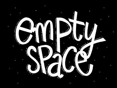 Empty Space empty space fun handlettering illustration inspiration lettering playful space style typography