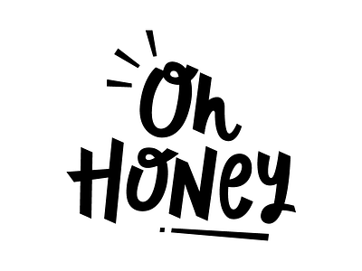 Oh Honey - Lettering fun handlettering inspiration lettering oh honey playful style typography