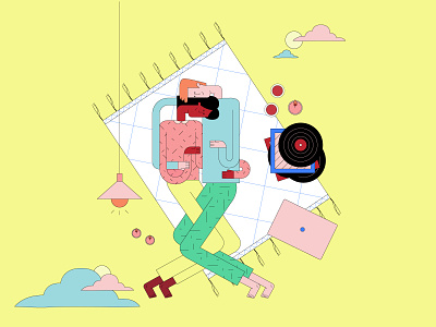 Couples Illustration Kit | Scene 1 character colourful couple flat design fun home decor illustration ui vector