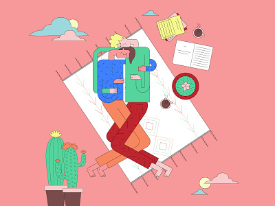 Couples Illustration Kit | Scene 3 character character design colourful couple flat design home decor illustration love vector
