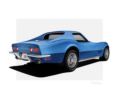 Corvette Stingray Illustration2 illustration realistic technical