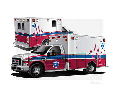Ambulance Illustration illustration realistic vector