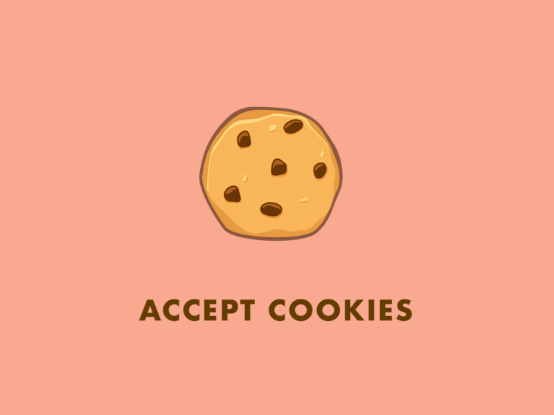 Accept cookies animation illustration principle ui vector