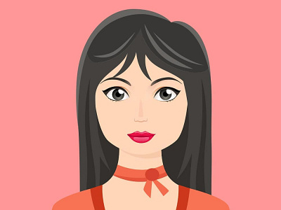 Vector Asian Girl branding design graphic design illustration photoshop vector