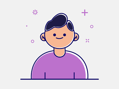 man character vector illustration animation avatar branding character face flat guy happy illustration male man modern photoshop user vector