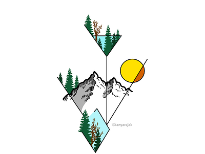 Wintry Woods branding design flat graphicdesign icon illustration illustration art minimal ux vector web