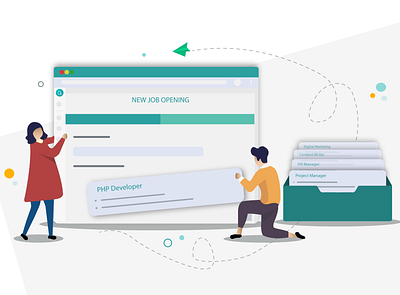 Job Template app branding design flat illustration illustration art ux vector web website