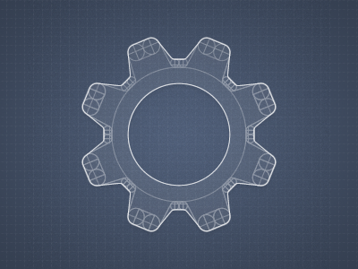 Constructing a gear icon