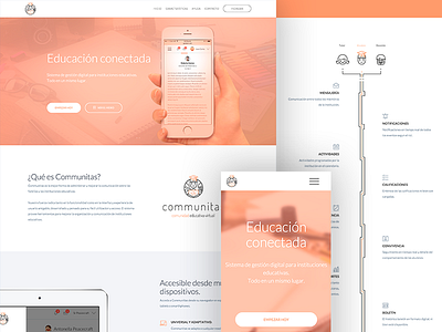 Communitas Landing Page brand content identity illustration landingpage responsive strategy ui ux