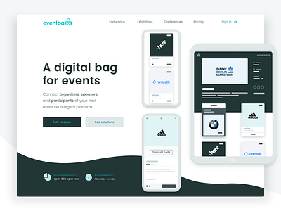 eventbaxx website design digital goodie bag event landing page design organizers product sponsors ui ux web