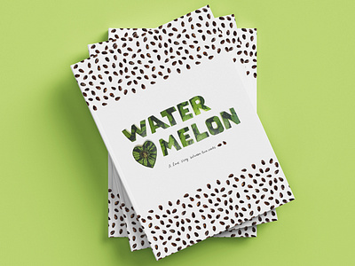 Watermelon handmade cover design art bespoke craft handmade typography watermelon