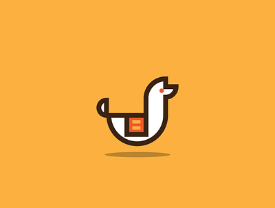 llama app brand identity design flat icon illustration logo minimal modern logo