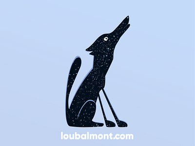 Mascot Lou blue branding design flat illustration logo lou minimal site design ui ux vector wolf