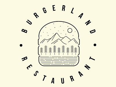 Burgerland azerbaijan baku branding burger design graphic design graphicdesign illustration logo vector