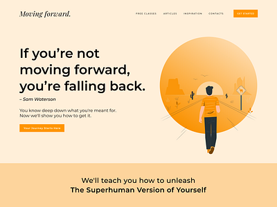 Moving Forward - Landing Page design forward freepik illustration inspiration landing page life moving positive vector