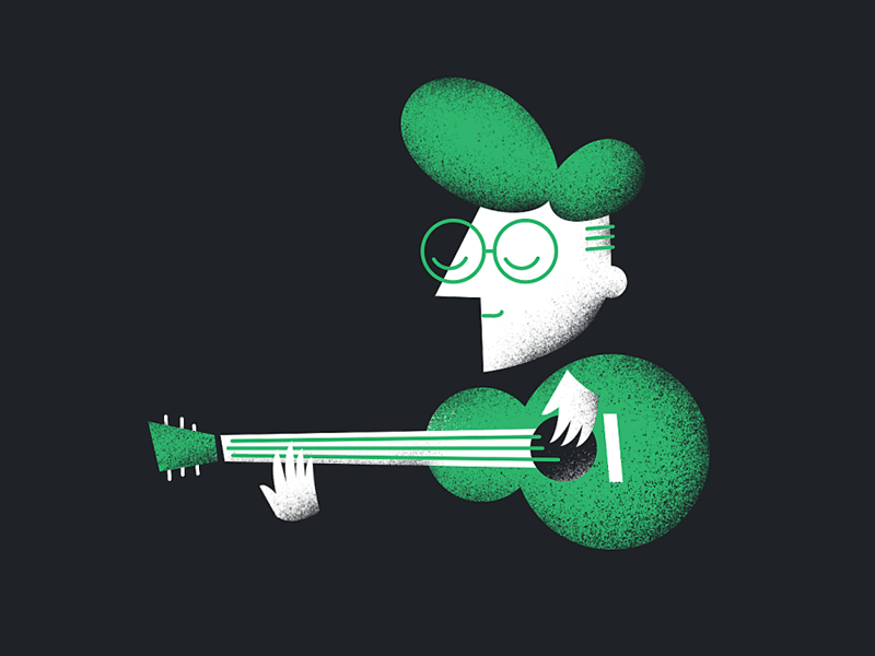 The Guitarist animation character gif guitar illustration music