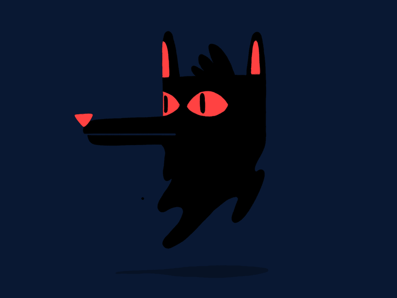 Mythical Monday 13 - Black Dog animation british character creature death evil gif loop mythical