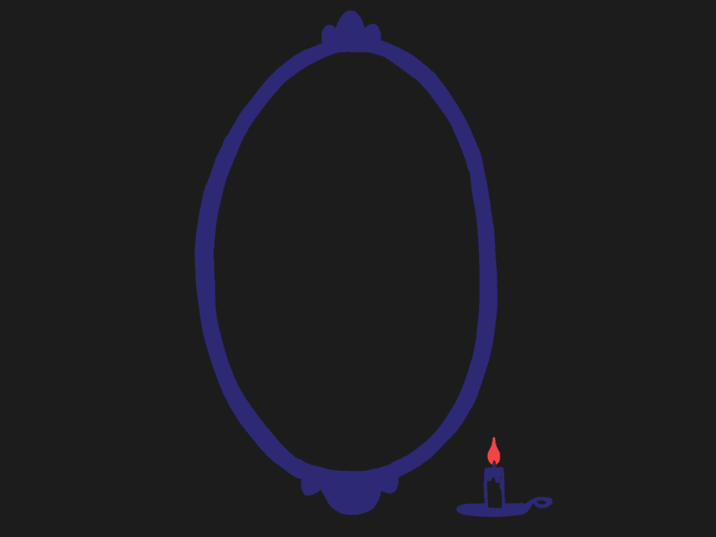 Mythical Monday 15 - Bloody Mary animation blood candle creature folklore ghost gif lady loop mirror mythical