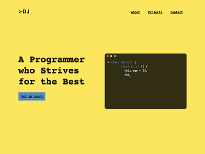 Software Engineer Personal Website Design design javascript ui vuejs web