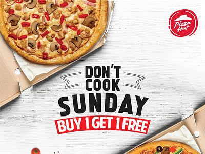 Pizzahut Don't Cook Sunday design graphicdesign illustration typography vector