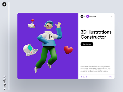 Superscene 3D Constructor 3d blender branding colorful contrast cool design illustration pack storytale