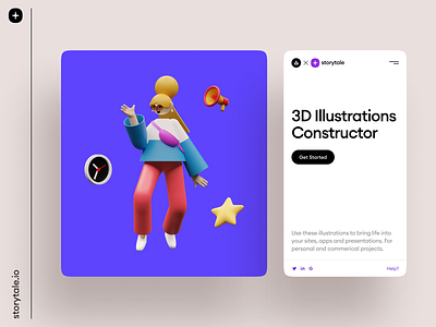 Superscene 3D Constructor 3d blender branding colorful contrast cool design illustration pack storytale