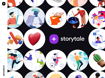 Storytale Universe 3d app characters colorful custom design illustration landing storytale ui vector web