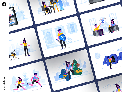 Stubborn Illustrations 😎 bestseller characters colorful constructor design favorite flat illustration presentation product startup storytale ui vector